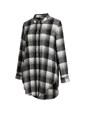 Gap Black White Women's Maternity Plaid Button Down Shirt S
